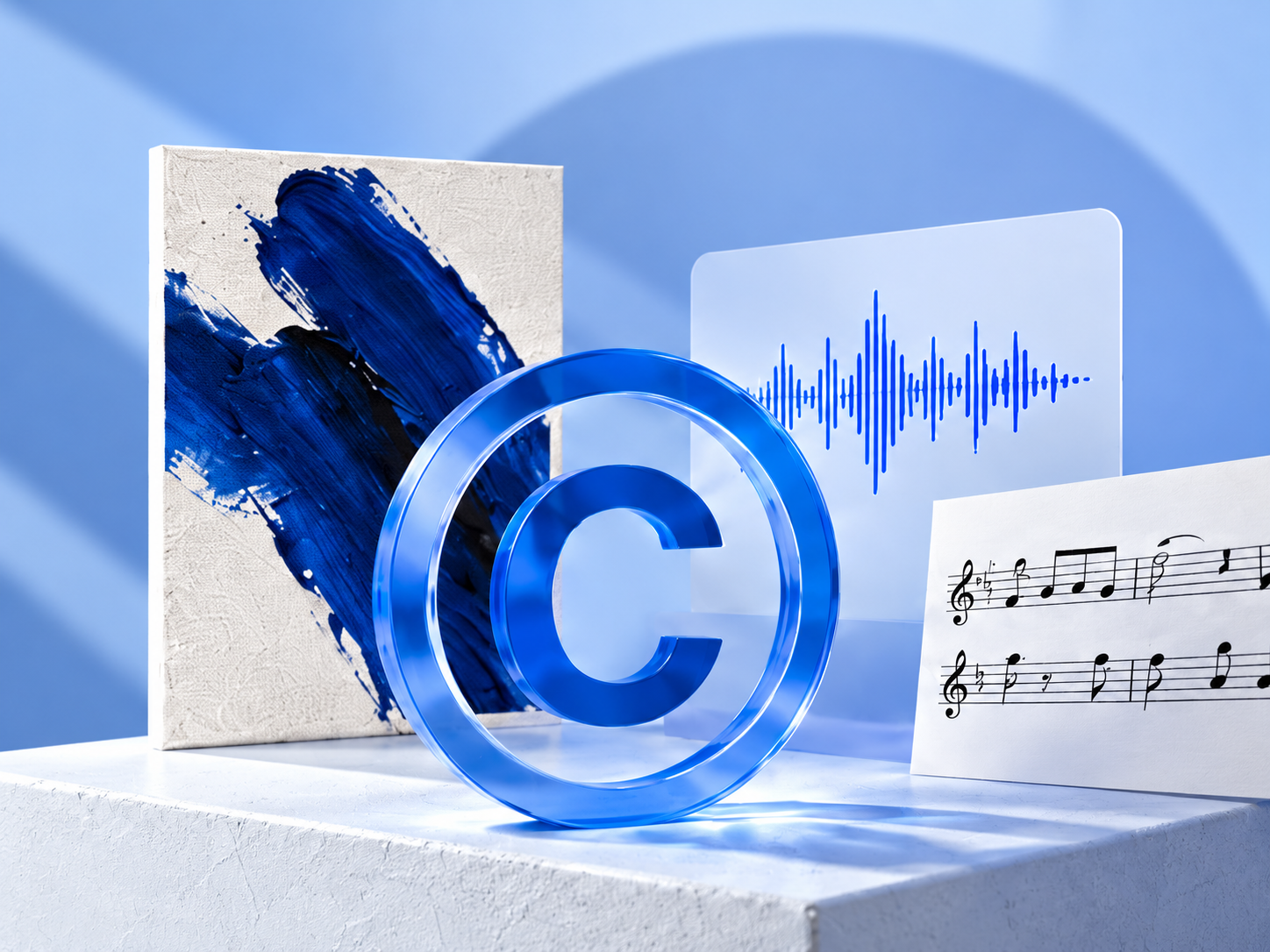 Copyright symbol with original creative work
